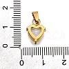 304 Stainless Steel Micro Pave Cubic Zirconia Pendants STAS-B086-13G-04-3