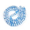 Luminous Handmade Silver Foil Glass Beads Strands FOIL-N029-02B-08-3