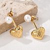 304 Stainless Steel Stud Earrings EJEW-V016-05G-3