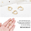 BENECREAT 10Pcs 201 Stainless Steel Huggie Hoop Earrings Findings STAS-BC0002-45-3