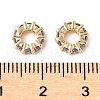 Brass Micro Pave Cubic Zirconia Beads KK-A253-11G-01-2