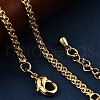 Brass Rope Chain Bracelets for Women BJEW-G735-08G-3