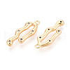 Brass Micro Pave Clear Cubic Zirconia Pendants KK-N267-07G-2