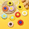 20Pcs 10 Colors Food Grade Eco-Friendly Silicone Focal Beads SIL-CJ0001-12-5