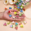 Craftdady 100Pcs 10 Colors Transparent Enamel Acrylic Beads TACR-CD0001-10-12