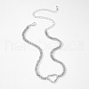 Heart Alloy Full Crystal Rhinestone Link Chain Choker Necklaces for Women FS-WGC99F9-01-4