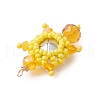 Seed Beads Beaded Charms PALLOY-MZ00351-5