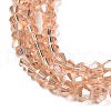 Transparent Electroplate Glass Beads Strands EGLA-A039-T3mm-B15-3