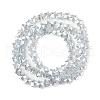 Electroplate Transparent Glass Beads Strands EGLA-U004-03A-PL01-2