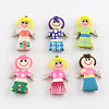 Handmade Zinc Alloy Polymer Clay Girl Pendants CLAY-Q222-02-1