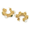 Ion Plating(IP) 304 Stainless Steel C-Shaped Stud Earrings EJEW-K291-01G-2