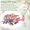 30Pcs 10 Colors Copper Wire Wrapped Dyed Natural Quartz Pendants PALLOY-AB00250-3