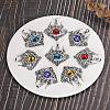 8Pcs 4 Colors Glass Pendants FIND-SZ0003-02-5