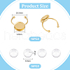 Unicraftale DIY Blank Dome Open Cuff Ring Making Kit STAS-UN0053-06-3