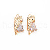 Brass Micro Pave Cubic Zirconia Pendants KK-N232-292-1