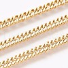 Ion Plating(IP) 304 Stainless Steel Curb Chain Bracelets BJEW-P235-12G-2