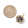 Stainless Steel Braided Pacrame Pouch Gemstone Pendants PALLOY-JF02735-01-2