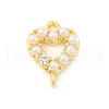 Rack Plating Brass Clear Cubic Zirconia Connector Charms KK-S396-06B-1