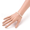 Natural White Shell Mother of Pearl Shell Stretch Beaded Bracelets BJEW-JB05730-02-3