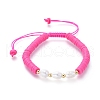 Adjustable Nylon Thread Braided Bead Bracelets BJEW-JB05124-2