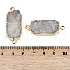 Electroplate Natural Druzy Quartz Crystal Links connectors G-K189-02G-3
