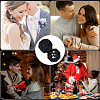 Velvet Cover Plastic Couple Ring Box VBOX-WH20001-02B-5