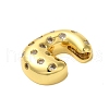 Rack Plating Brass Micro Pave Clear Cubic Zirconia Perdants KK-C067-11G-C-2