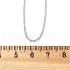 Anti-Tarnish Rhodium Plated 925 Sterling Silver Singapore Chain Necklaces STER-F039-40cm-06P-2