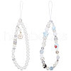 Gorgecraft 2Pcs 2 Styles Plastic Pearl & Resin & Glass Mobile Straps AJEW-GF0001-21B-1
