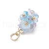 12Pcs Flower Transparent Acrylic Pendants PALLOY-JF03894-5