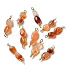 Natural Agate Connector Charms FIND-C046-06G-1