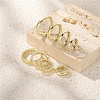 4 Pcs Stylish S925 Sterling Silver Hoop Earrings WS2635-1-2