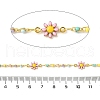 Brass Enamel Flower Link Chains CHS-H112-22G-01-3
