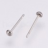 Non-Tarnish 202 Stainless Steel Stud Earring Findings STAS-I088-G-03P-2