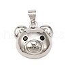 Brass Micro Pave Cubic Zirconia Pendants ZIRC-F139-01P-1