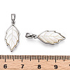 Brass Pave Shell Pendants KK-G497-06P-3