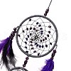 Iron Woven Web/Net with Feather Pendant Decorations AJEW-B016-01-2