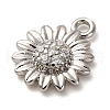 Brass Micro Pave Cubic Zirconia Pendants KK-I276-03P-01-2