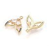 Brass Micro Pave Cubic Zirconia Pendants KK-N261-103G-2