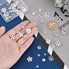   48Pcs 8 Styles Brass Fancy Bead Caps KK-PH0006-50-3