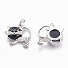 Synthetic Blue Goldstone Kitten Pendants G-J386-C06-2