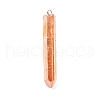 Electroplated Natural Quartz Pendants G-P315-B01-12P-1