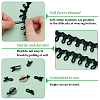 BENECREAT 1Bundle Polyester Elastic Button Looping Trim OCOR-BC0006-93A-4