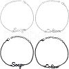 Olycraft 8Pcs 4 Style Link Bracelet BJEW-OC0001-05-1