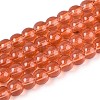 Baking Painted Glass Beads Strands X-DGLA-Q023-6mm-DB28-1