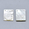 Natural White Shell Mother of Pearl Shell Pendants SSHEL-S264-002B-2