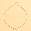 Stainless Steel Natural Stone Pendant Necklace 18K Gold Plated Women's Clavicle Chain HW0705-5-1