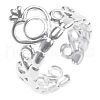 Fashionable 304 Stainless Steel Cuff Rings FS-WG08AB3-01-5