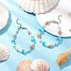 Glass & Turquoise & Shell Beads Bracelets for Women BJEW-JB11757-1