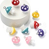 10Pcs 5 Colors Opaque Resin Pendants RESI-YW0001-50-1